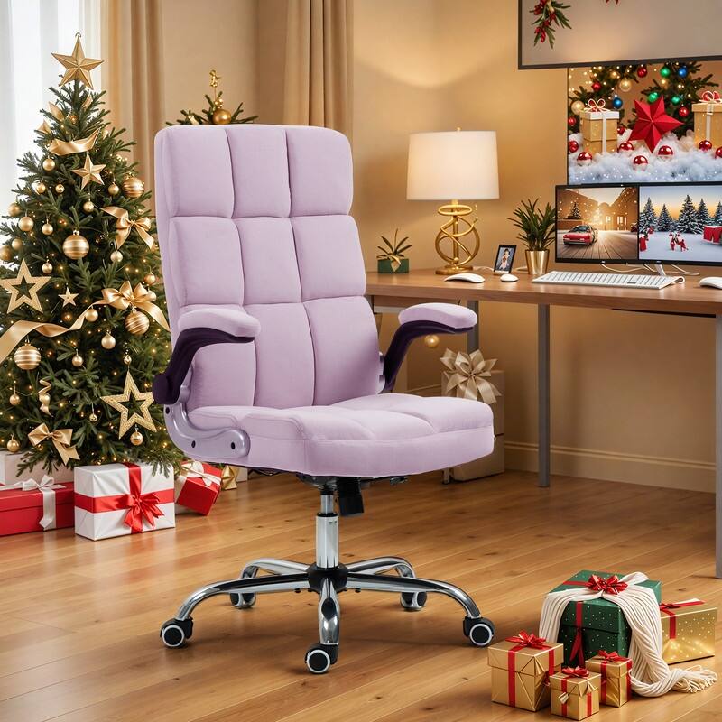 AVAWING Velvet Ergonomic Office Chair: Executive Desk Chair with Adjustable Height & 360° Swivel
