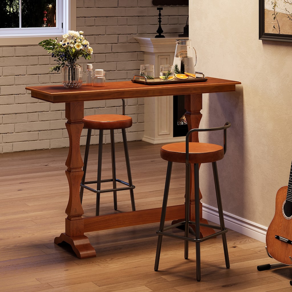 Solid Wood Bar Height Table