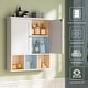preview thumbnail 54 of 54, Futzca Bathroom Cabinet Wall Mounted, Storage Cabinet with Doors and Shelves