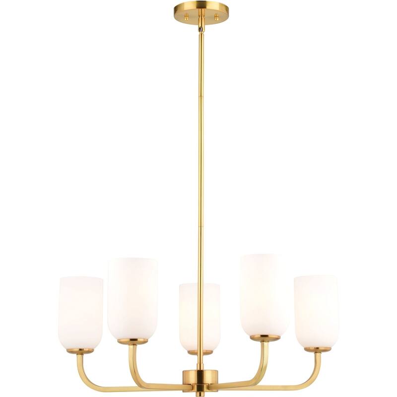 Vaxcel Lighting H0305 5 Light 26" Wide Chandelier - Natural Brass
