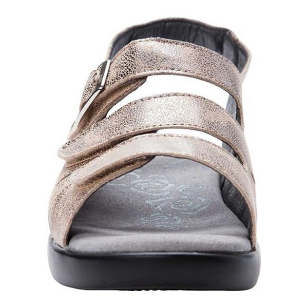 Propet Womens Breeze Walker Sandal 8.5 X-Wide Bone Smooth