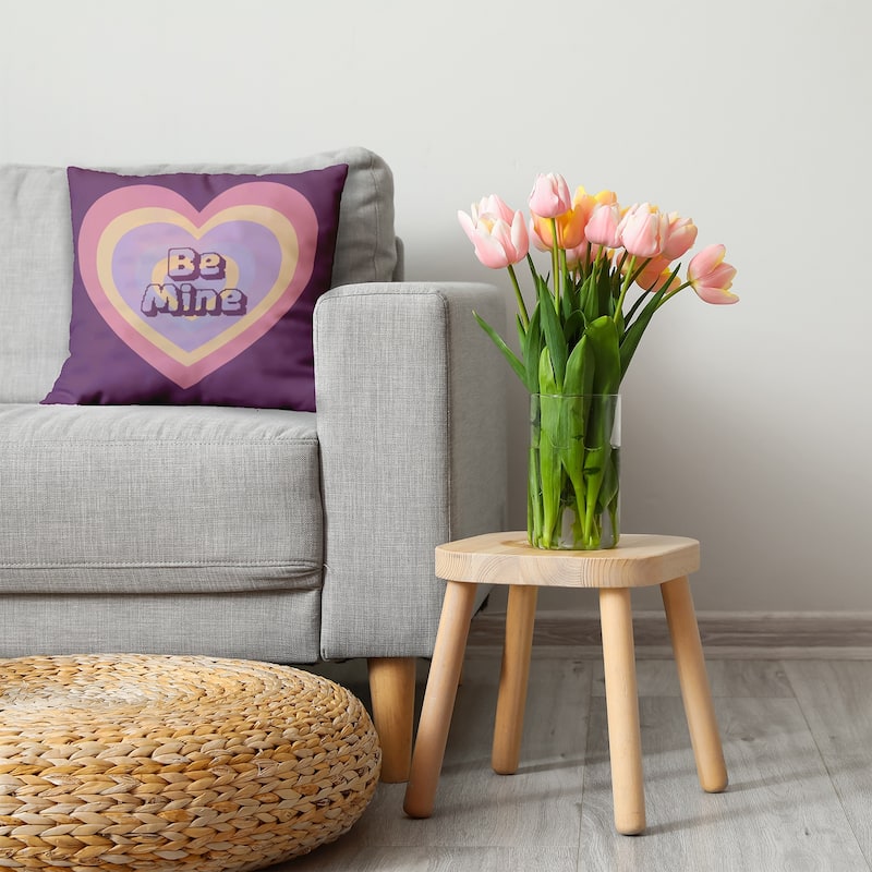 Be Mine Valentines Day Decorative Throw Pillow