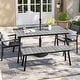 preview thumbnail 18 of 37, Outdoor 3/5/6-Piece Furniture Patio Dining Set with Rectangular Table