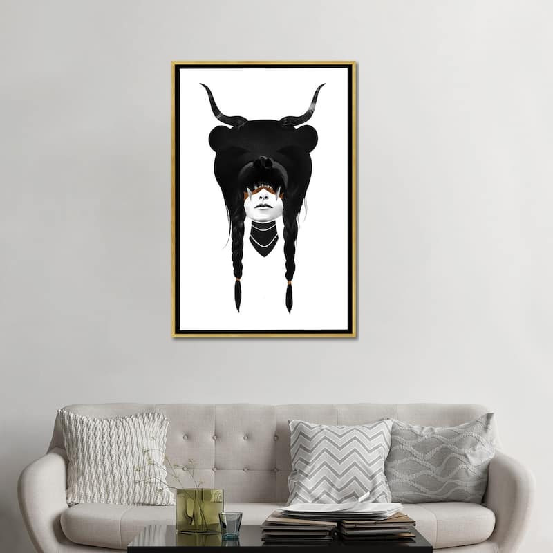 iCanvas "Bear Warrior" by Ruben Ireland Framed