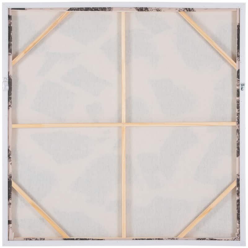 SAFAVIEH Zavastiea Sidewalk Gravel 40 x 40 Square Framed Linen Canvas Wall Art - 38.4 In. W x 0.03 In. D x 38.4 In. H