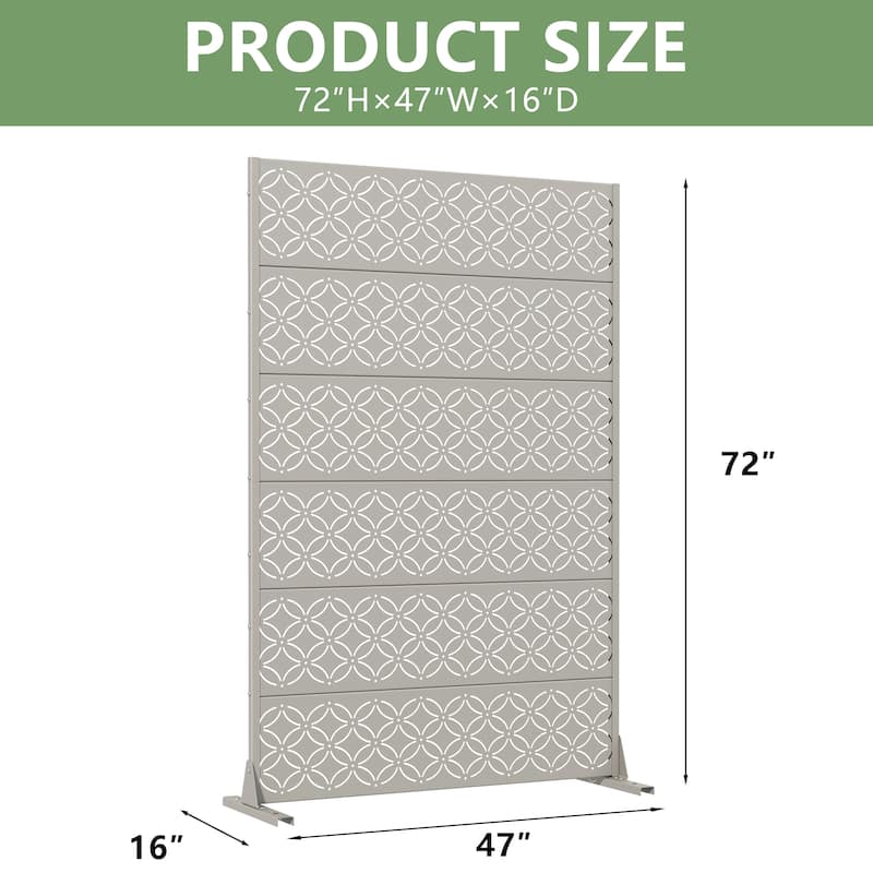 Palace Metal Privacy Screen Panel Free Standing