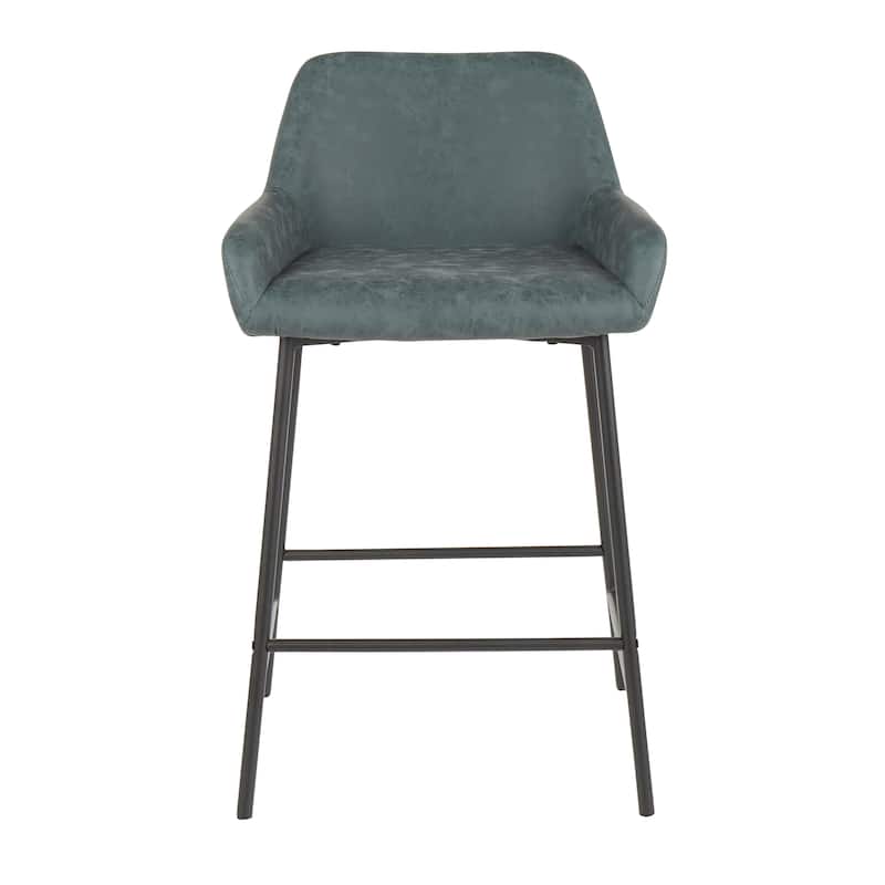 Carbon Loft Galotti Industrial Counter Stools (Set of 2) - N/A - Green