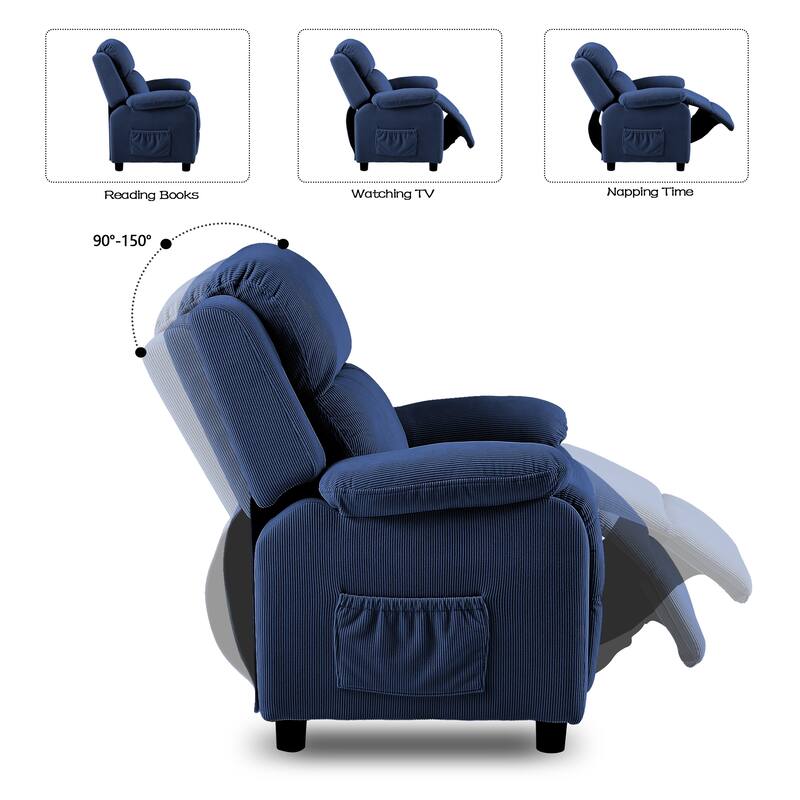 Kids Recliner Chair, Toddler Ergonomic Adjustable Lounge Sofa