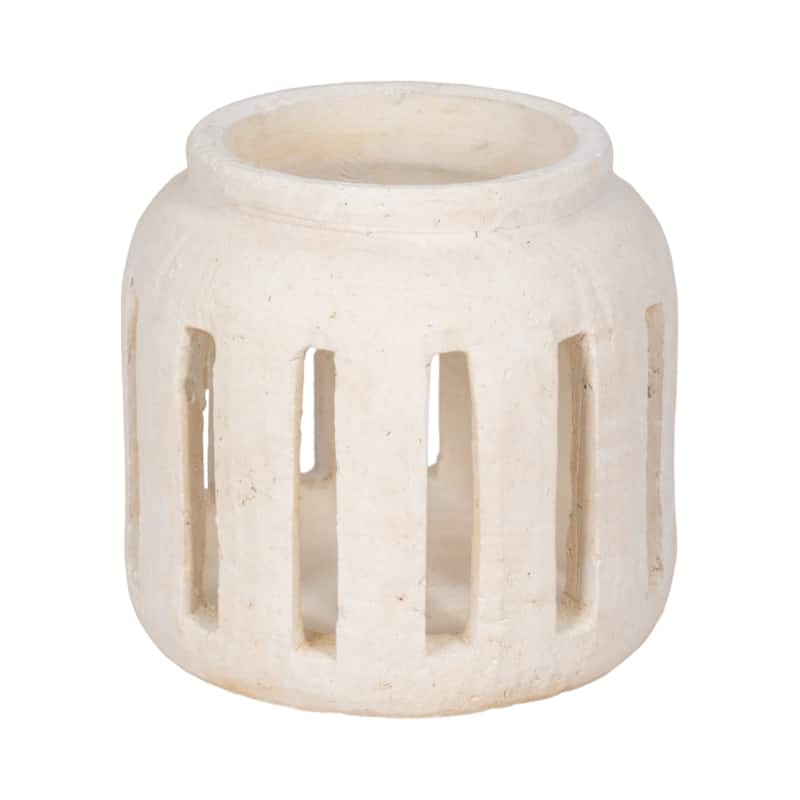 Sagebrook Home Lantern Hurricane With Open Slats Terracotta Lanterns Decor