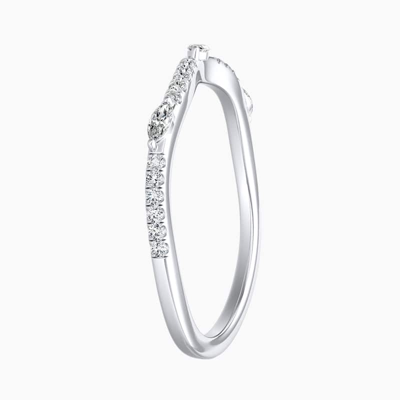 Auriya 14k Gold Lab Grown Twisted Diamond Vine Marquise Contour Ring 0.16 ct. tw. (F-G, VS)