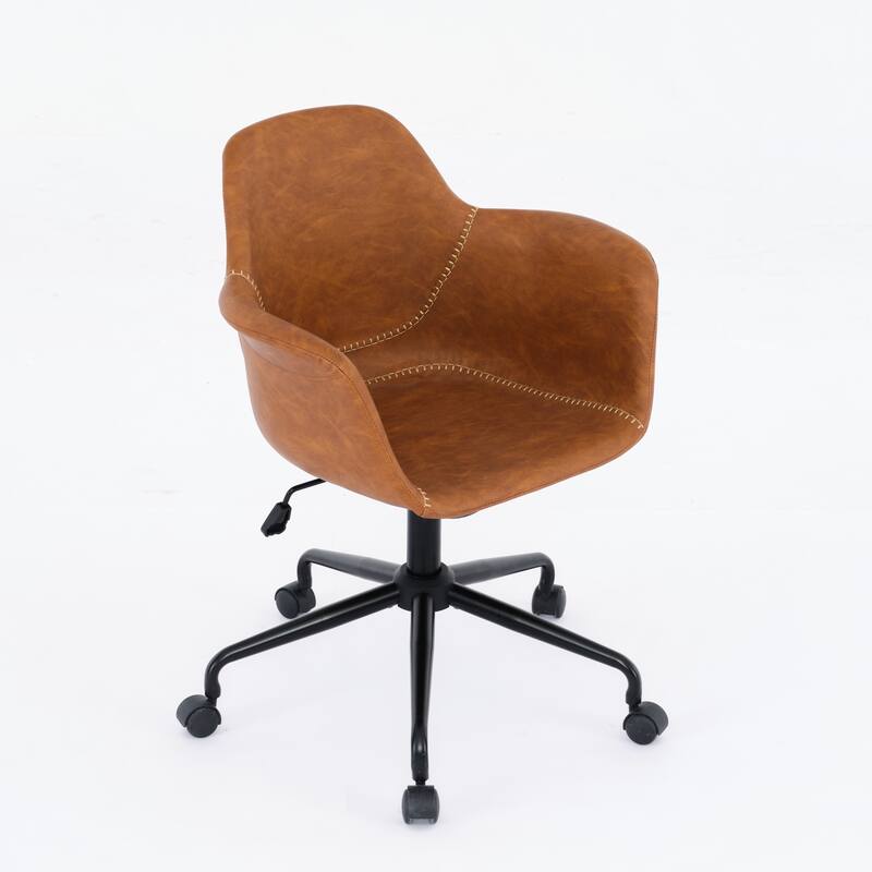 Minimalist Rolling Office Chair with Reclining Chassis, Adjustable Height, Ergonomic Design, and Extra Large Base