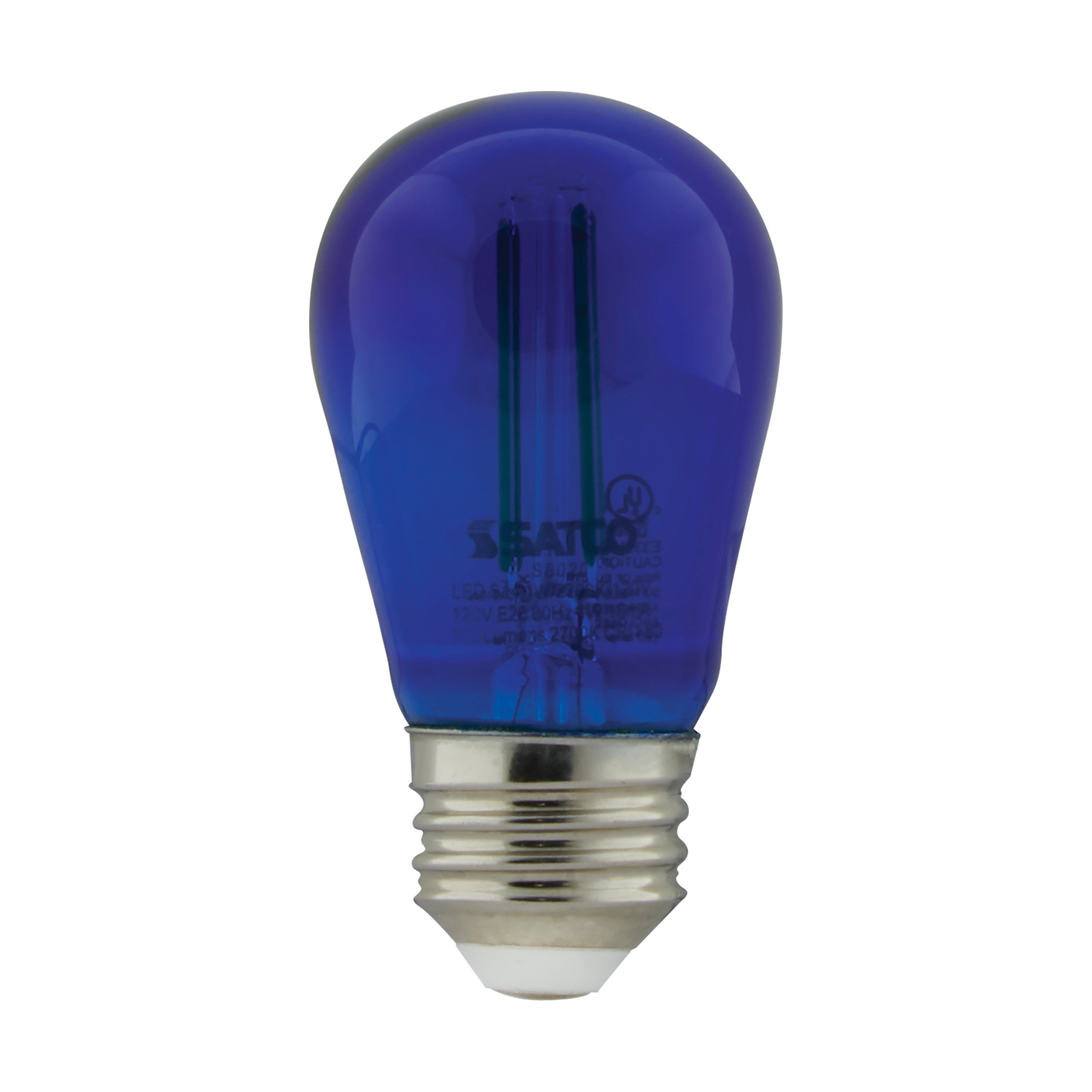 Met andere bands Snooze een vuurtje stoken 1 Watt S14 LED Filament Blue Transparent Glass Bulb E26 Base 120 Volt  Non-Dimmable Pack of 4 - Transparent Blue - Overstock - 33921538