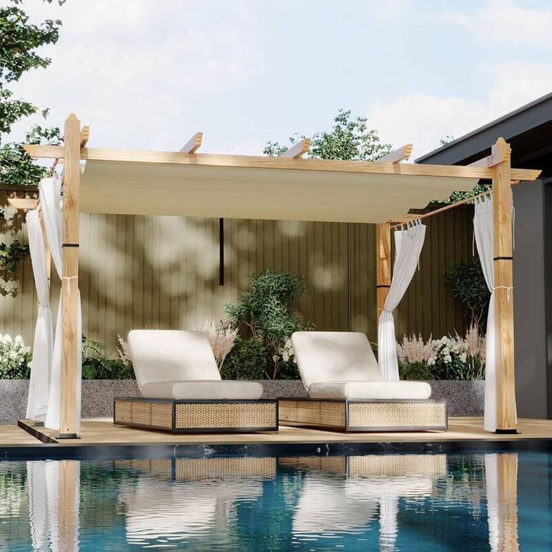 10×13 FT Heavy Duty Outdoor Pergola Gazebo for Patio, Backyard & Poolside - 10x13 - White