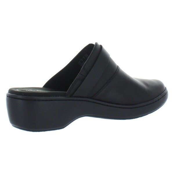 clarks black mules