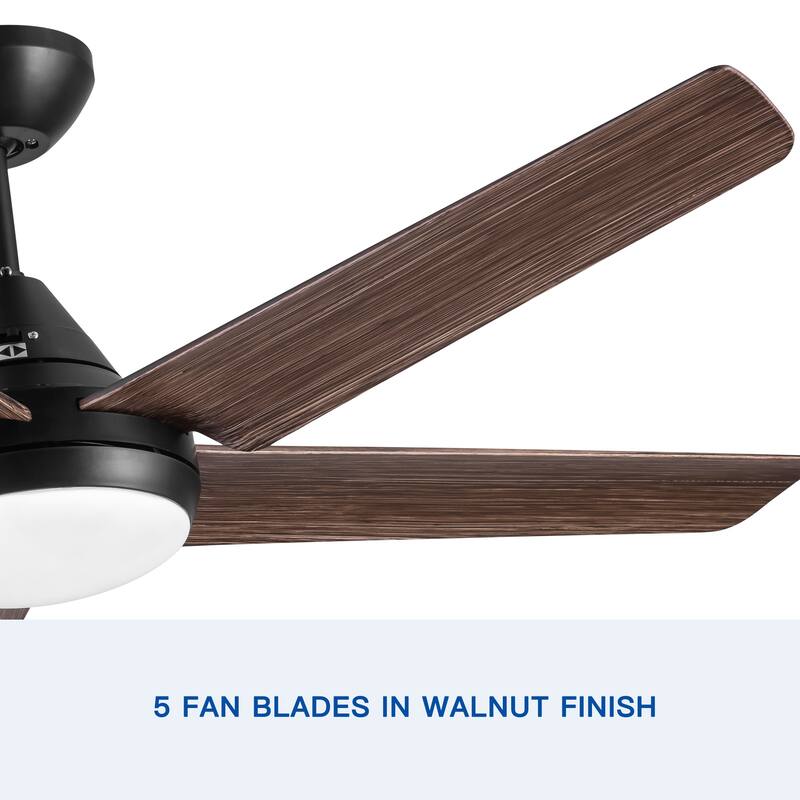 48" Integrated LED Ceiling Fan Lighting with Remote Control and Reversible Blades