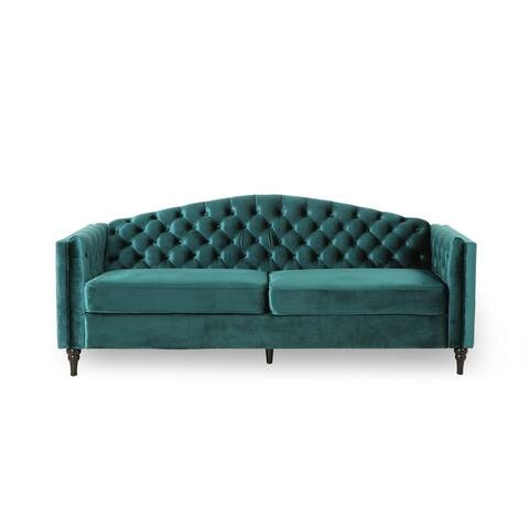 Antoine Button-tufted Velvet Sofa by Christopher Knight Home