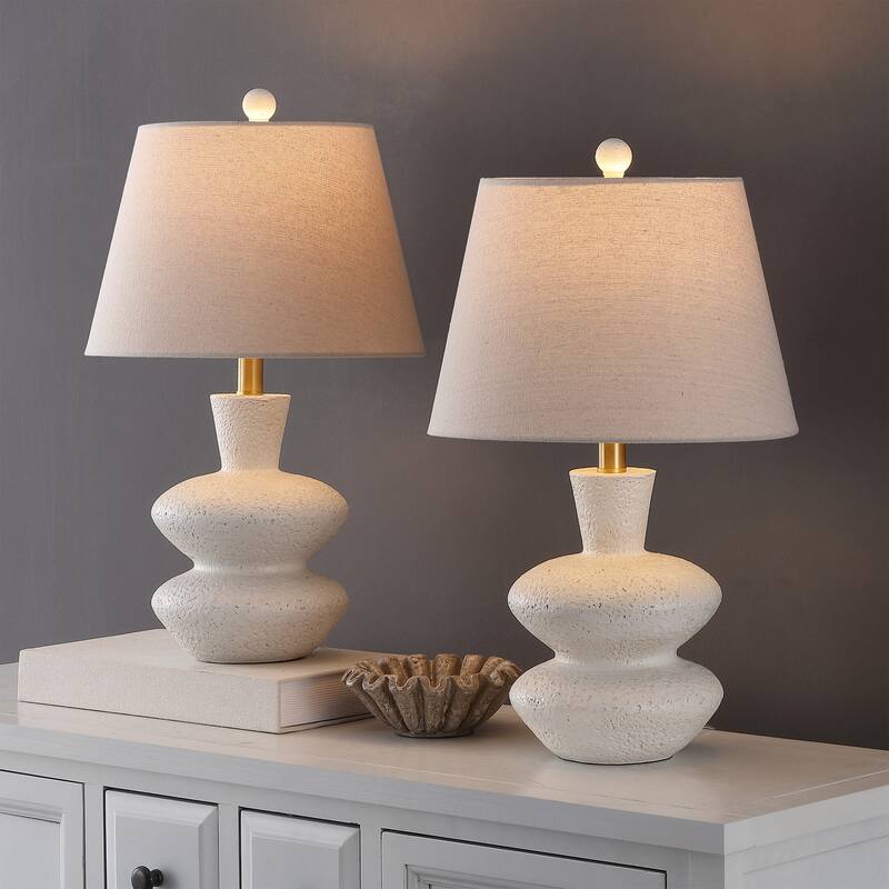 SAFAVIEH Lighting Mecca 22-Inch Resin Table Lamp (Set of 2) - 13"W x 13"D x 22"H