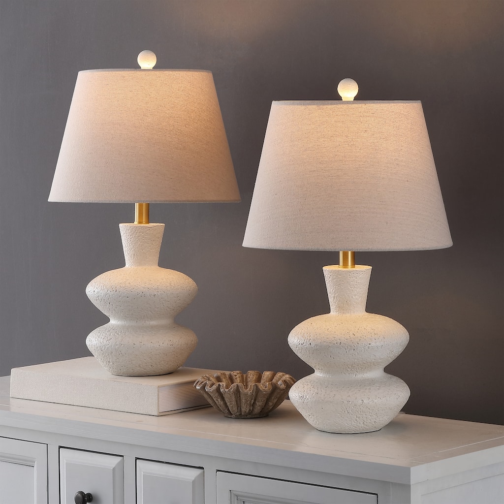 SAFAVIEH Lighting Mecca 22-Inch Resin Table Lamp (Set of 2) - 13"W x 13"D x 22"H