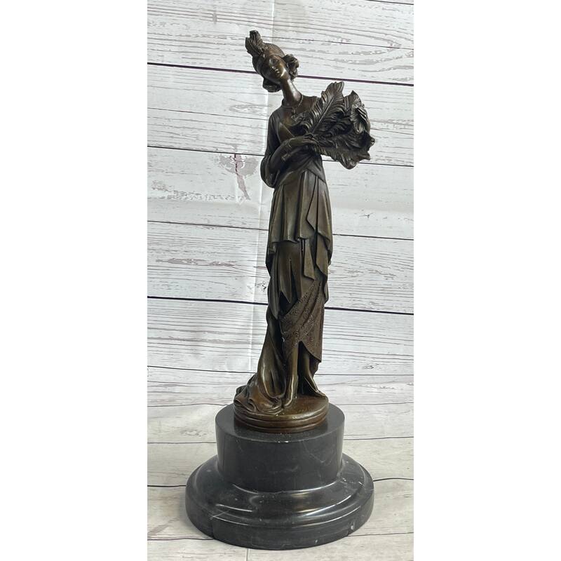 Art Deco Fashion Dancer Model Actress Bronze Hot Cast Sulpture Statue Figurine 16 Inches X 6 Inches