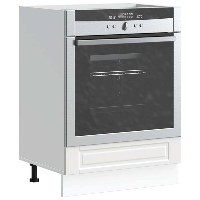 vidaXL Oven Cabinet White Engineered Wood Compact Adjustable Feet - 18.1 x 23.6 x 32.1