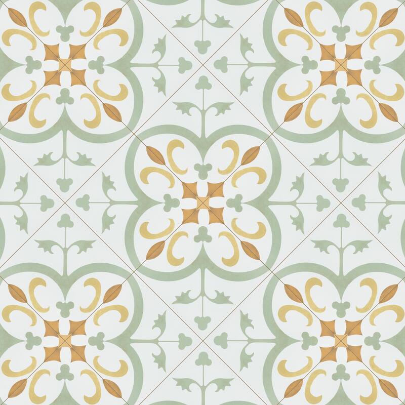 Merola Tile Revival Memory 7-3/4" x 7-3/4" Ceramic Floor and Wall Tile