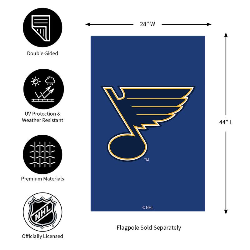 Applique Flag, House Size, St Louis Blues