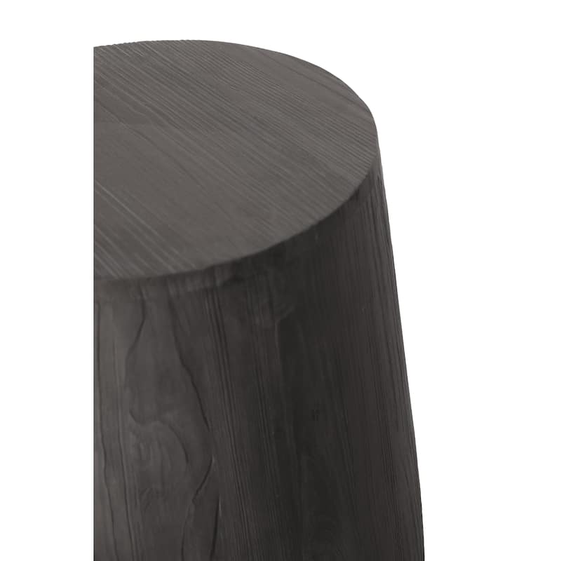 HomeRoots 18" Ebony Solid Wood Round End Table - 20