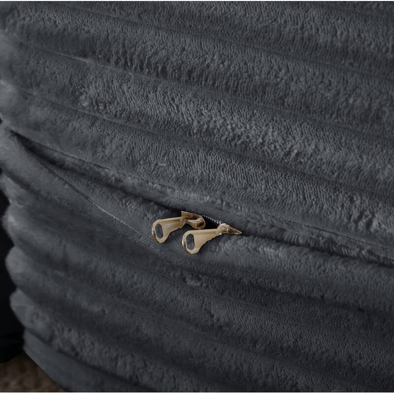 Modern 78" Full Size Convertible Corduroy Foam-Filled Sleeper Sofa,Modern Floor Sofa with 2 Pillows