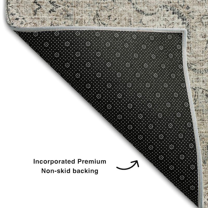 Premium Washable Super Soft Vintage Traditional Mayfield Rug