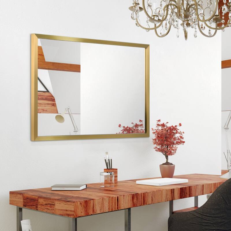 Contempo Stainless Steel Gold Wall Mirror