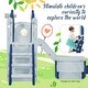 preview thumbnail 48 of 53, 7-in-1 Toddler Slide Set - Spaceship Playset with Slide, Arch Tunnel, Basketball Hoop, and Toy Storage