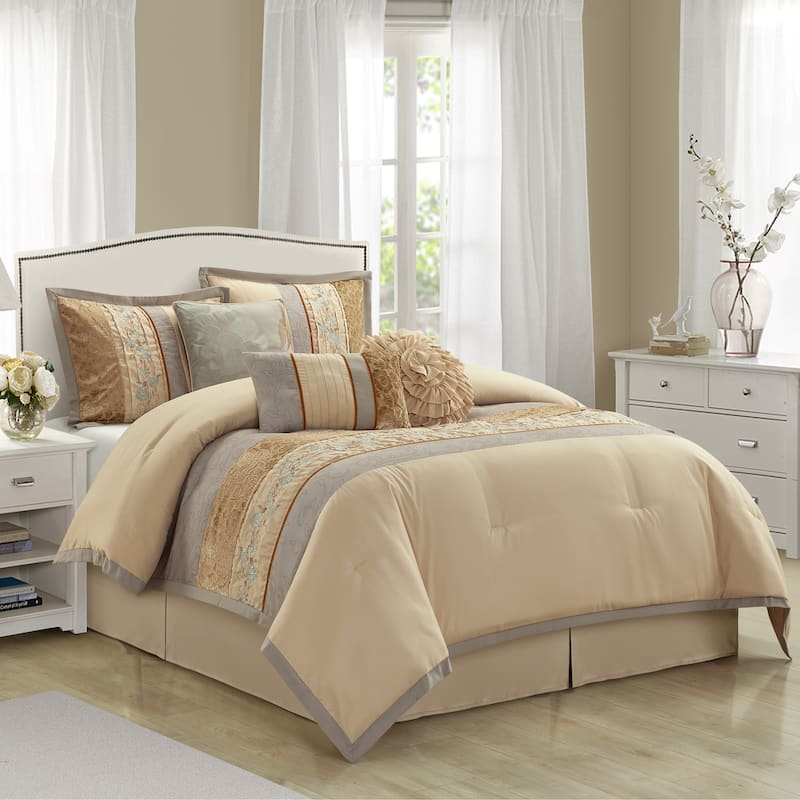 Nanshing Stella Sand 7 Piece Bedding Comforter Set