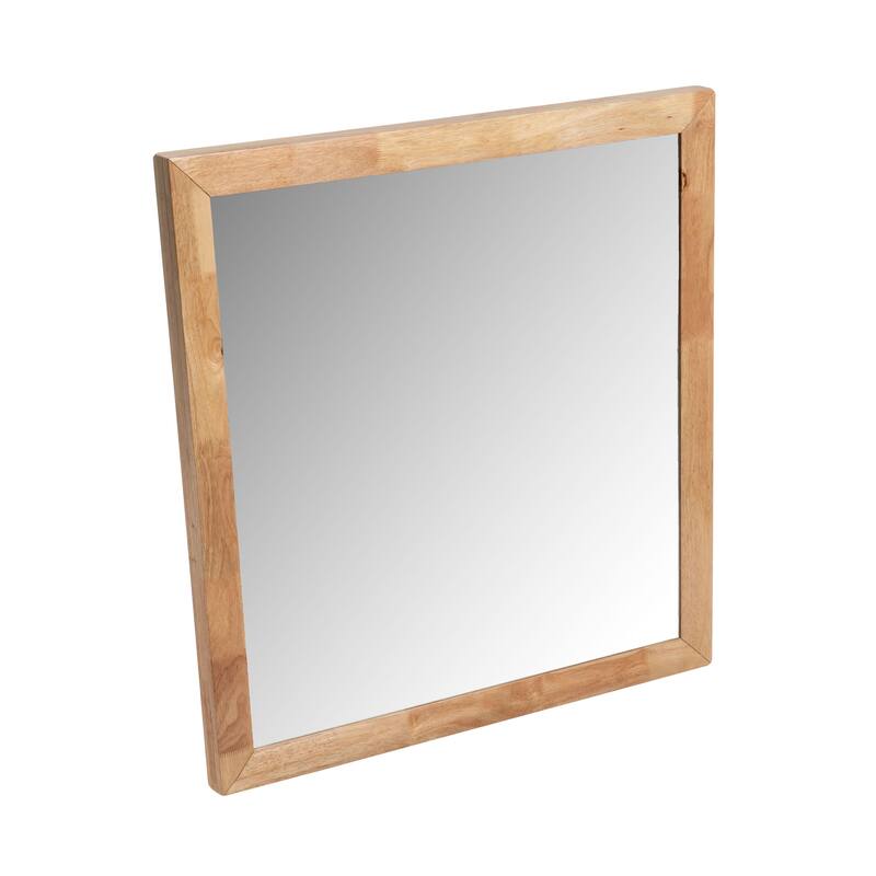 Nova Domus Santa Barbara Modern Natural Rectangular Mirror - White/Oak