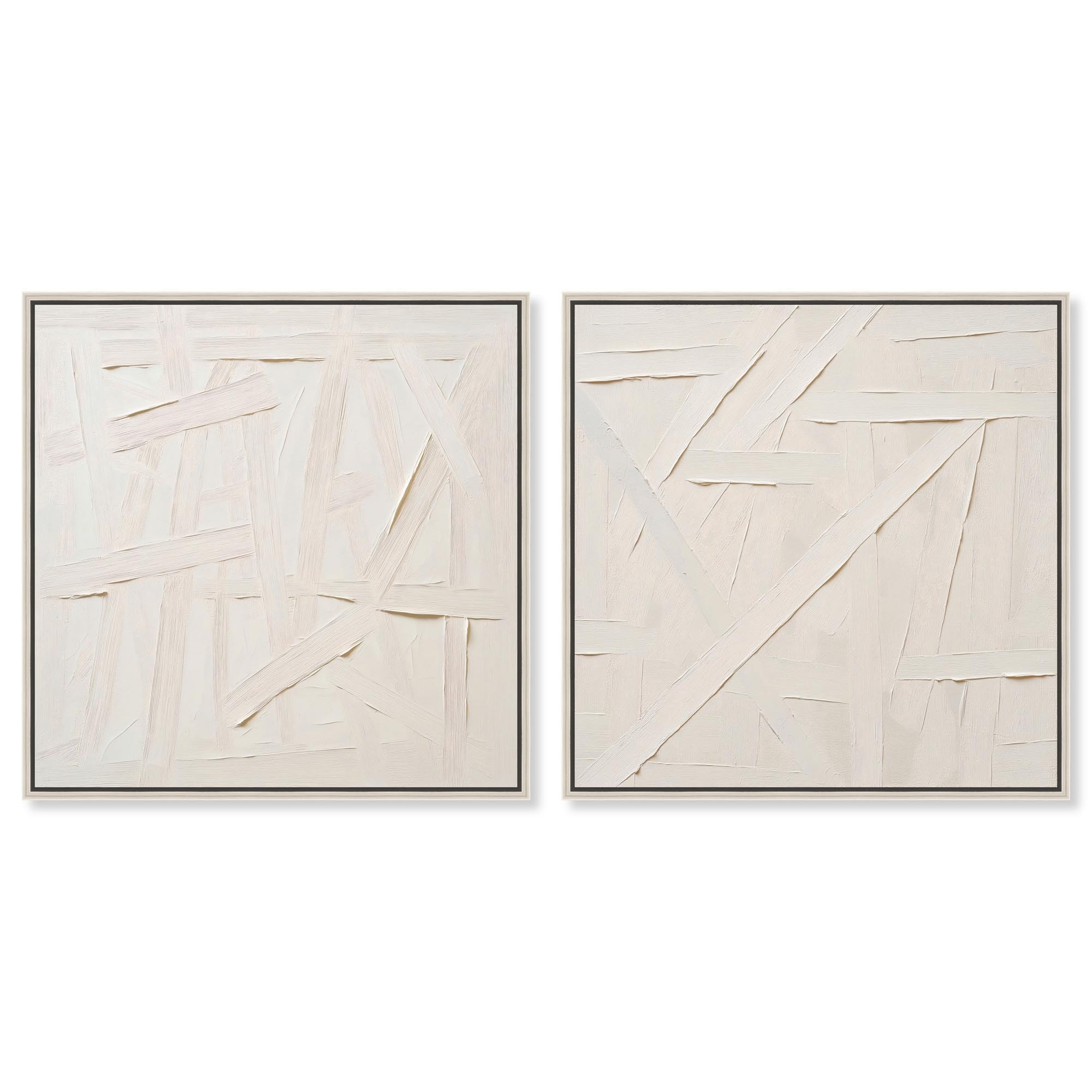 Softly Stacked Serenity Neutral Decor Set Canvas Print by Art Remedy