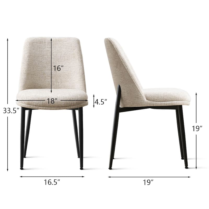 Upholstered Back Dining Chair (Set Of 4)