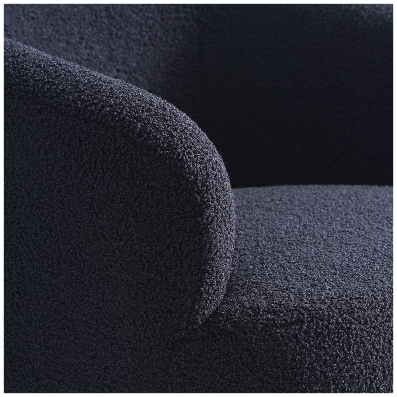 Bayville Sherpa Polyester Upholstered Faux Shearling Barrel Chair - (Set of 2)
