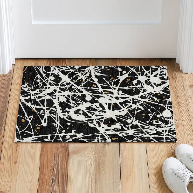 Machine Washable Indoor/ Outdoor Modern Campo Chantille Rug