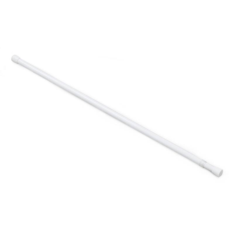 ACHIM Fantasia 7/16" Spring Tension Rod - 18" - 28" - White