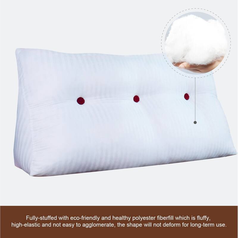 Corduroy Headboard Wedge Reading Pillow for Twin Dorm Bed & Daybed Side Back Support