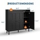 preview thumbnail 2 of 5, Garvee Shoe Cabinet, Large Shoe Cabinet with 3 Doors & Adjustable Shelves, Anti-tip Design, Farmhouse Shoe Organizer