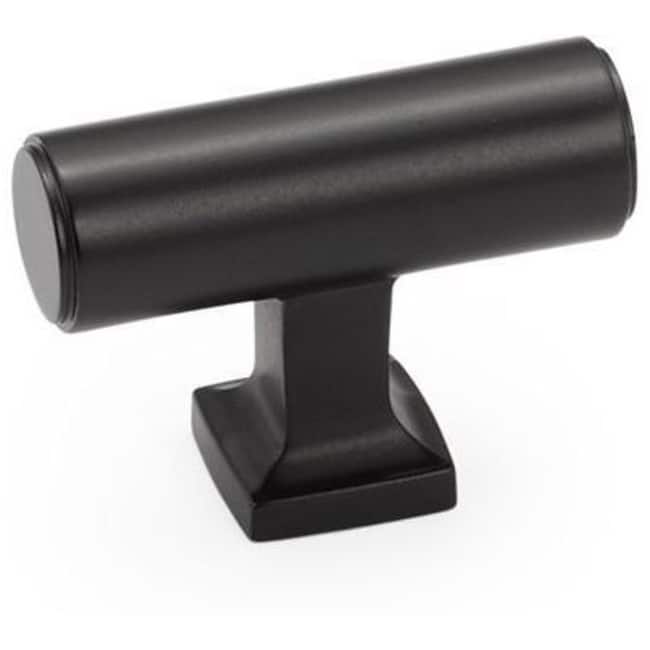 Schaub and Company Haniburton 1-5/8" Urban Modern "T" Bar Cabinet Knob - Matte Black