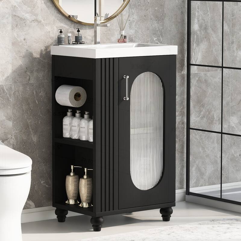 Versatile Bathroom Vanity with Multiple Storage Options