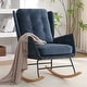 preview thumbnail 1 of 6, HOMYKA 25.2” Wide Rocking Chair with Button Accents for Nurseries Dark Blue