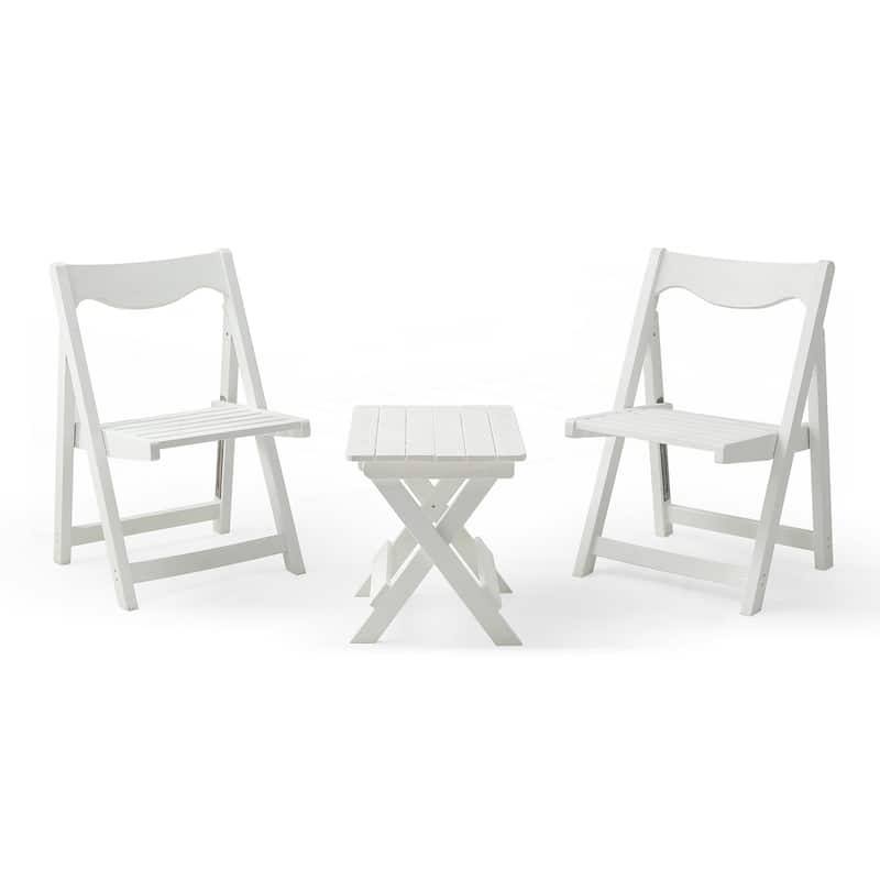 Outdoor Bistro Set Foldable Small Table and Chair Set