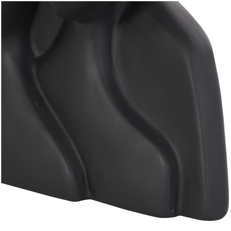 Polystone People Nesting Family 3 Head Decorative Sculpture - Black - Roche River Decor