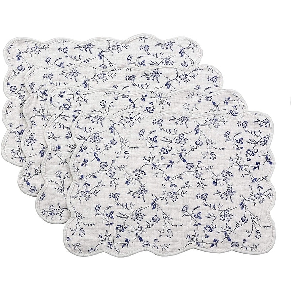 Porch & Den Coot Colorful Floral Quilted Placemats (Set of 4). Opens flyout.