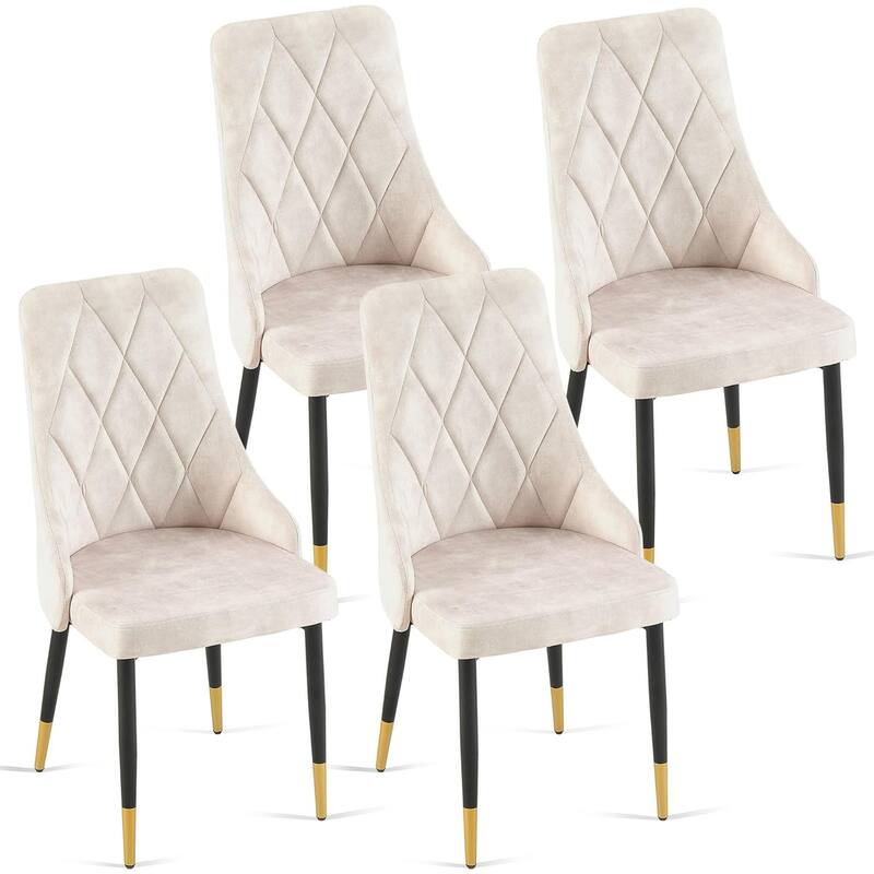 Howtai Velvet Home Kitchen Dining Chairs Upholstered Backrest