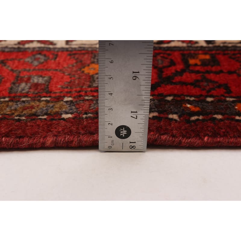 ECARPETGALLERY Hand-knotted Andelz Red Wool Rug - 3'7 x 9'11