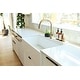 preview thumbnail 6 of 14, Austen Crisp White Fireclay 36" Single Bowl Farmhouse Apron Front Undermount Kitchen Sink and Drain