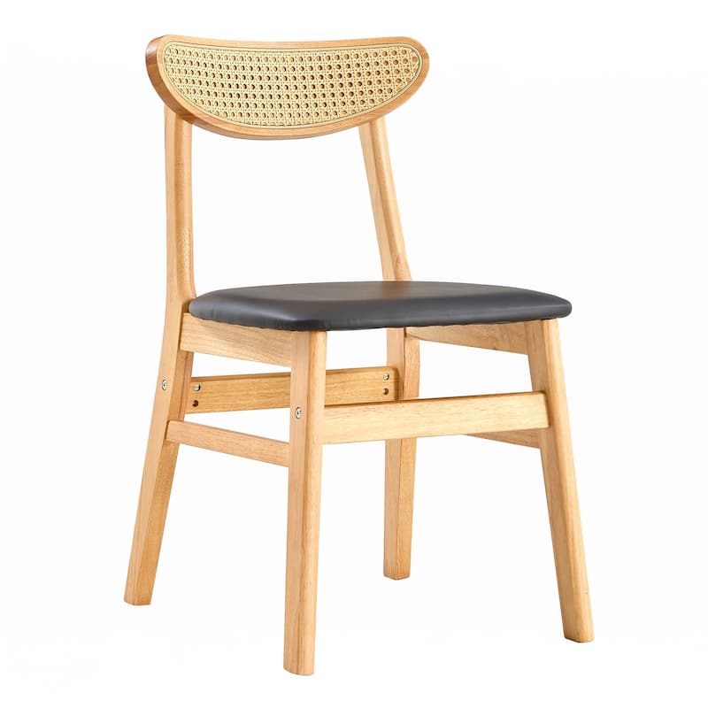 Solid Wood Dining Chair with PU cushion - Set of 4